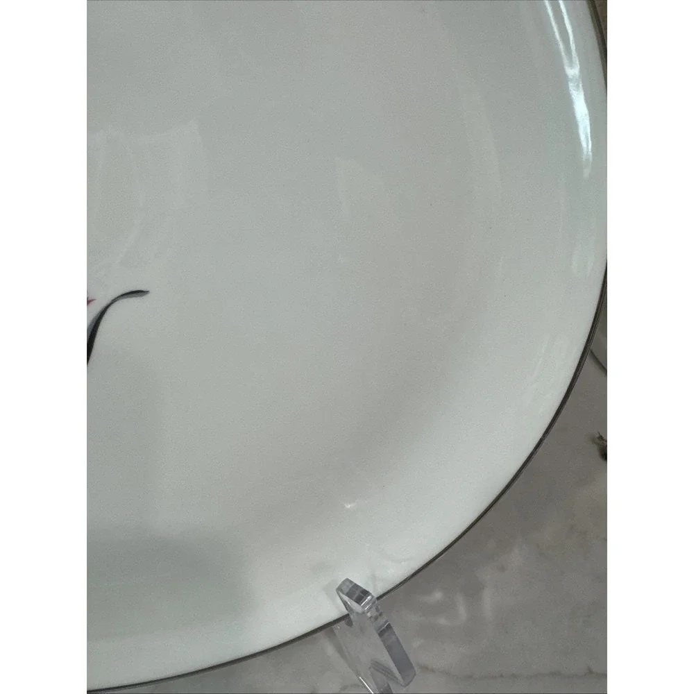 Vintage Syracuse China Alpine Serving Platter Pink‎ Floral Made USA 12 Inch Oval